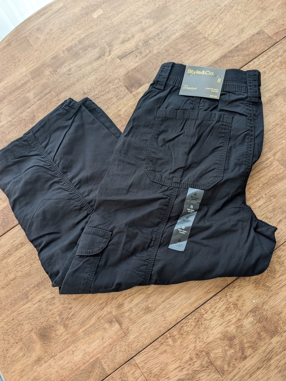Style & Co. Women's Straight Capris - Black